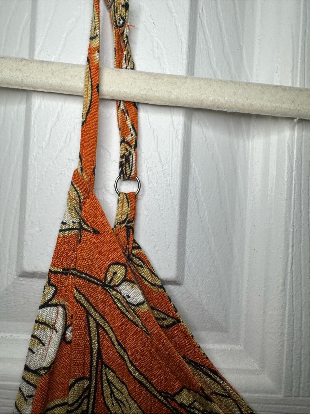 Kori Orange Floral Maxi Slip Dress with Adjustable Spaghetti Straps - Picture 6 of 10
